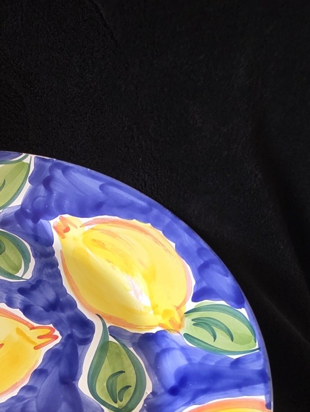 Eduardo Alves & Filhos Portugal Hand Painted Lemon 14” Serving Platter - Picture 4 of 11